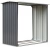 VidaXL Haardhoutschuur 172x91x154 cm gegalvaniseerd staal grijs online kopen