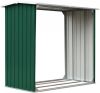 VidaXL Haardhoutschuur 172x91x154 cm gegalvaniseerd staal groen online kopen