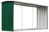 VidaXL Haardhoutschuur 330x92x153 cm gegalvaniseerd staal groen online kopen