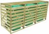 VIDAXL Containerberging driedubbel 240 L ge&#xEF, mpregneerd hout online kopen