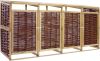 VIDAXL Containerberging vierdubbel grenenhout en wicker online kopen