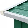 VidaXL Haardhoutschuur 330x92x153 cm gegalvaniseerd staal groen online kopen