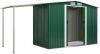 VIDAXL Tuinschuur met schuifdeuren 386x131x178 cm staal groen online kopen