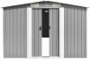 VidaXL Tuinschuur 257x580x181 cm metaal grijs online kopen
