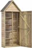 VIDAXL Tuinschuur met deur 77x28x178 cm geï, mpregneerd grenenhout online kopen