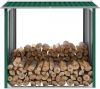 VidaXL Haardhoutschuur 172x91x154 cm gegalvaniseerd staal groen online kopen